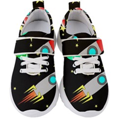 Planet Rocket Space Stars Kids  Velcro Strap Shoes