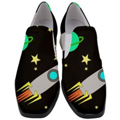 Planet Rocket Space Stars Slip On Heel Loafers