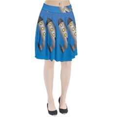 Rocket Spaceship Space Travel Nasa Pleated Skirt by Wegoenart