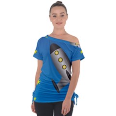 Rocket Spaceship Space Travel Nasa Tie-up Tee