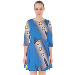 Rocket Spaceship Space Travel Nasa Smock Dress by Wegoenart