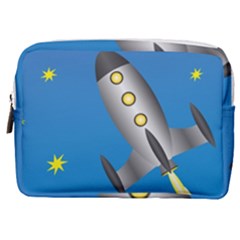 Rocket Spaceship Space Travel Nasa Make Up Pouch (medium) by Wegoenart