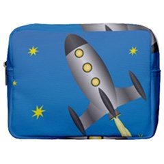 Rocket Spaceship Space Travel Nasa Make Up Pouch (large) by Wegoenart