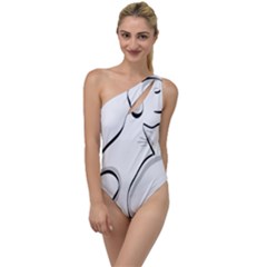 Dog Cat Animal Pet Cute To One Side Swimsuit by Wegoenart