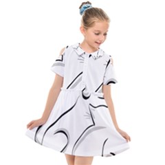 Dog Cat Animal Pet Cute Kids  Short Sleeve Shirt Dress