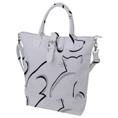 Dog Cat Animal Pet Cute Buckle Top Tote Bag