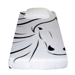 Animal Equine Face Horse Fitted Sheet (single Size) by Wegoenart