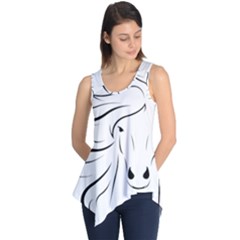 Animal Equine Face Horse Sleeveless Tunic by Wegoenart