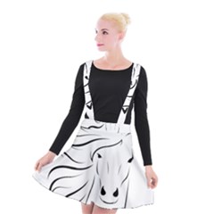 Animal Equine Face Horse Suspender Skater Skirt by Wegoenart