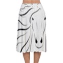 Animal Equine Face Horse Velvet Flared Midi Skirt View2