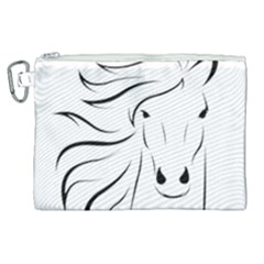 Animal Equine Face Horse Canvas Cosmetic Bag (xl)