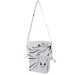 Animal Equine Face Horse Folding Shoulder Bag