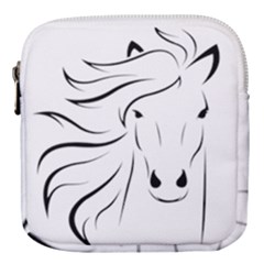 Animal Equine Face Horse Mini Square Pouch