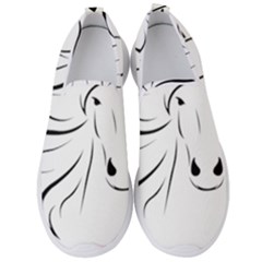 Animal Equine Face Horse Men s Slip On Sneakers