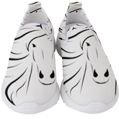 Animal Equine Face Horse Kids  Slip On Sneakers