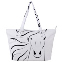 Animal Equine Face Horse Full Print Shoulder Bag by Wegoenart