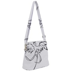 Phoenix Mythical Bird Animal Zipper Messenger Bag