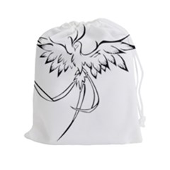 Phoenix Mythical Bird Animal Drawstring Pouch (xxl) by Wegoenart