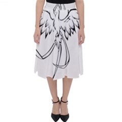 Phoenix Mythical Bird Animal Classic Midi Skirt by Wegoenart