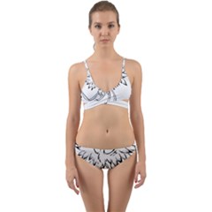 Phoenix Mythical Bird Animal Wrap Around Bikini Set by Wegoenart