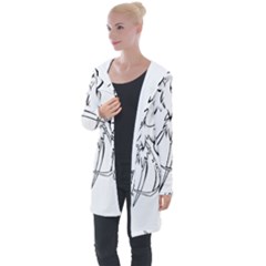 Phoenix Mythical Bird Animal Longline Hooded Cardigan