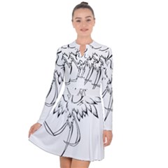 Phoenix Mythical Bird Animal Long Sleeve Panel Dress