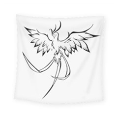 Phoenix Mythical Bird Animal Square Tapestry (small) by Wegoenart