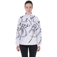 Phoenix Mythical Bird Animal High Neck Windbreaker (women)