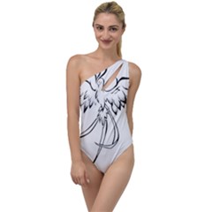 Phoenix Mythical Bird Animal To One Side Swimsuit