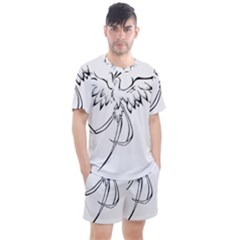 Phoenix Mythical Bird Animal Men s Mesh Tee And Shorts Set