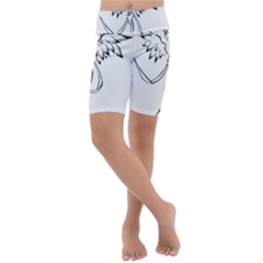 Phoenix Mythical Bird Animal Kids  Lightweight Velour Cropped Yoga Leggings