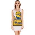 Cartoon Space Racer Galaxy Science Bodycon Dress View1