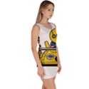 Cartoon Space Racer Galaxy Science Bodycon Dress View3