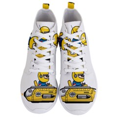 Cartoon Space Racer Galaxy Science Men s Lightweight High Top Sneakers