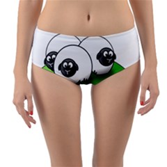 Sheep Agriculture Hill Group Flock Reversible Mid-waist Bikini Bottoms by Wegoenart