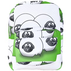 Sheep Agriculture Hill Group Flock Full Print Backpack by Wegoenart