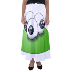 Sheep Agriculture Hill Group Flock Flared Maxi Skirt by Wegoenart