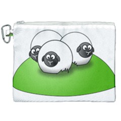 Sheep Agriculture Hill Group Flock Canvas Cosmetic Bag (xxl)