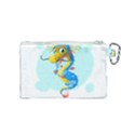 Dragon Chinese Blue Mustache China Canvas Cosmetic Bag (Small) View2