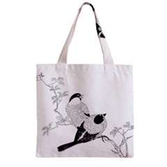 Vintage Old Fashioned Animal Wild Zipper Grocery Tote Bag by Wegoenart