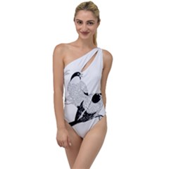 Vintage Old Fashioned Animal Wild To One Side Swimsuit