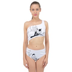 Vintage Old Fashioned Animal Wild Spliced Up Two Piece Swimsuit