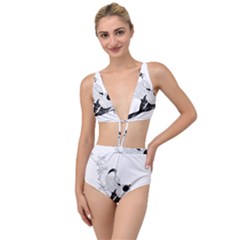 Vintage Old Fashioned Animal Wild Tied Up Two Piece Swimsuit