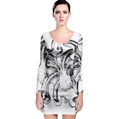 Animal Game Asset Call Invertebrate Long Sleeve Bodycon Dress by Wegoenart