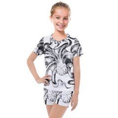 Animal Game Asset Call Invertebrate Kids  Mesh Tee And Shorts Set