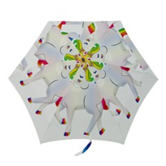 Rainbow Unicorn Unicorn Heart Mini Folding Umbrellas