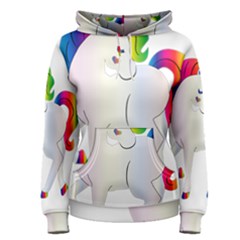 Rainbow Unicorn Unicorn Heart Women s Pullover Hoodie