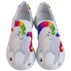 Rainbow Unicorn Unicorn Heart Women s Lightweight Slip Ons by Wegoenart