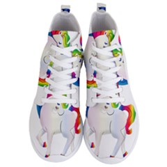 Rainbow Unicorn Unicorn Heart Men s Lightweight High Top Sneakers