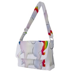 Rainbow Unicorn Unicorn Heart Full Print Messenger Bag